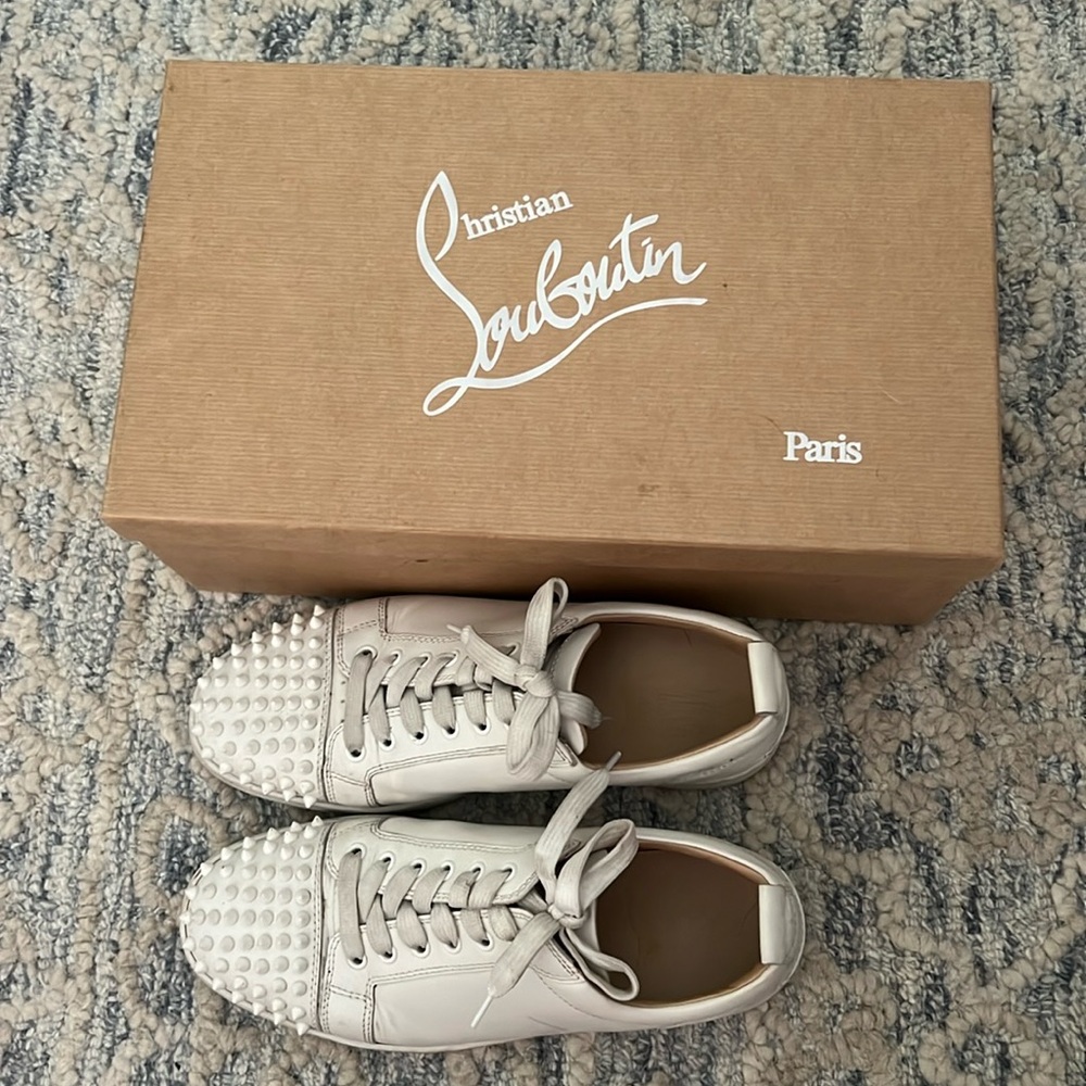 Christian Louboutin Louis Junior Spikes Cap Toe Sneakers